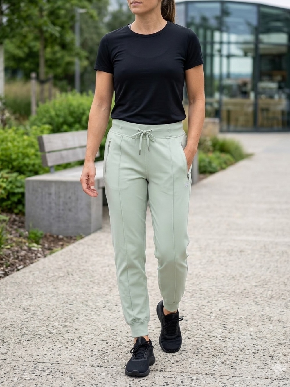 Calvin Klein Jeans Sage Drawstring Joggers with Zip Pockets